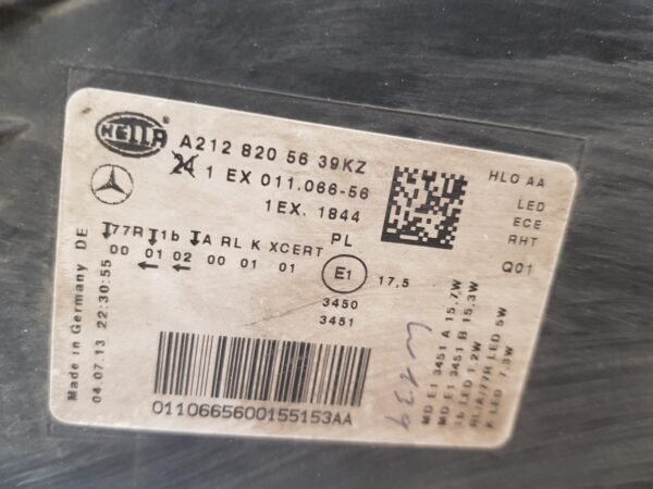 Far dreapta full led Mercedes E Class W212 facelift A2128205639KZ 2013 2014 2015 2016 - imagine 8