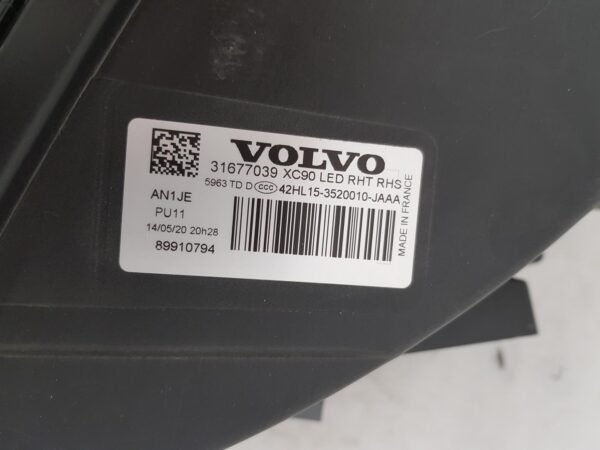 Far dreapta Full Led Active Hight-Beam Volvo XC90 31677039 2015 2016 2017 2018 2019 - imagine 7