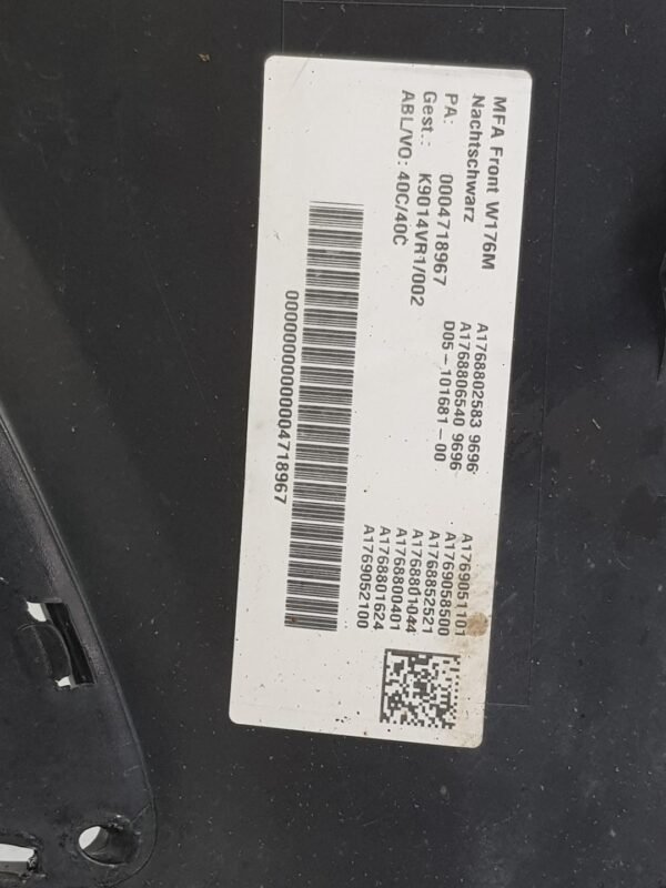 Bara fata Mercedes A Class Facelift W176 A1768853625 2015 2016 2017 2018 2019 - imagine 18