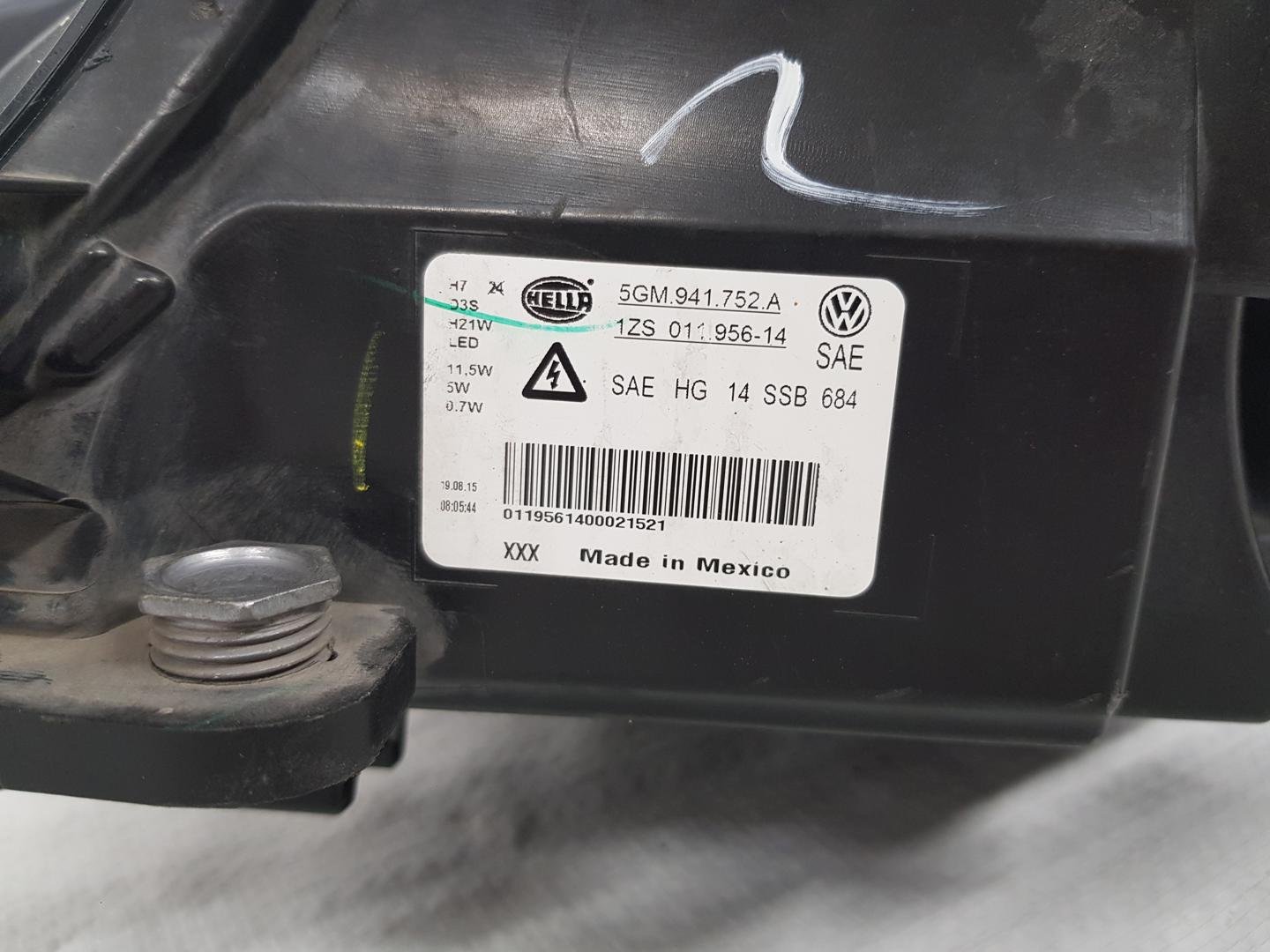 Far dreapta xenon + led VW Golf 7 GTI 5GM941752A 2013 2014 2015 2016 - imagine 10