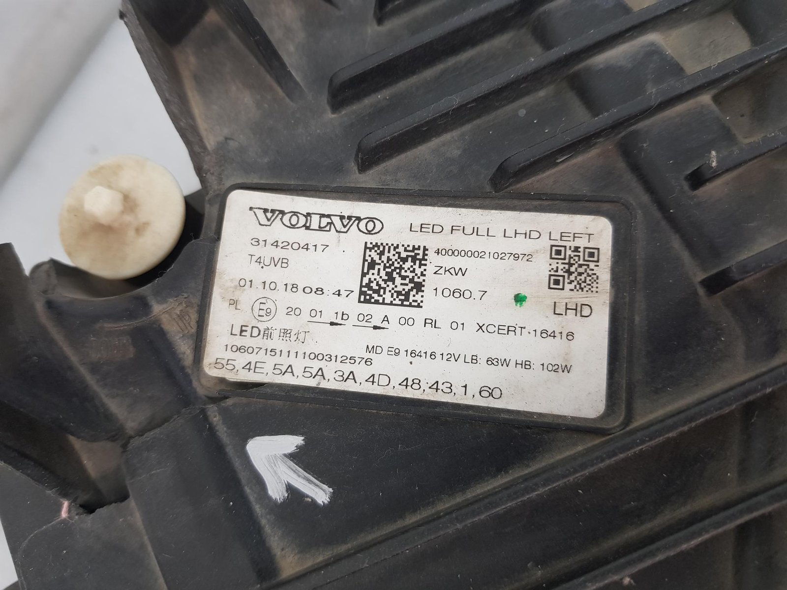 Far stanga Full Led Volvo XC60 31420417 2017 2018 2019 2020 2021 - imagine 7