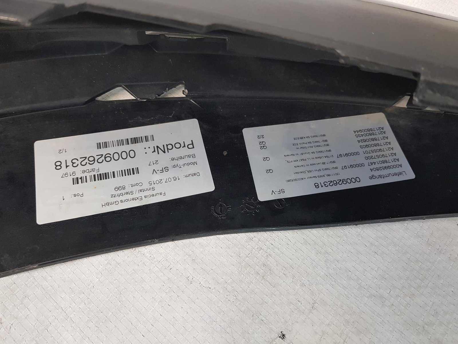 Bara fata Mercedes S Class Coupe C217 AMG A2178801447 2015 2016 2017, 2018 2019 - imagine 13