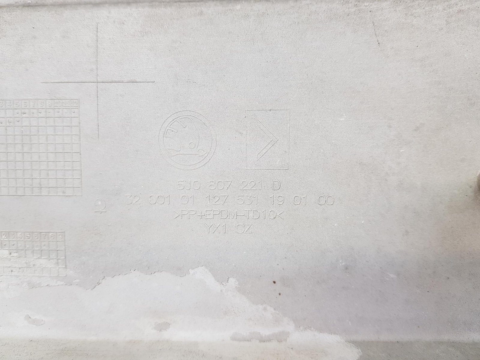 Bara fata Skoda Fabia 2 facelift 5J0807221D 2010 2011 2012 2013 - imagine 13