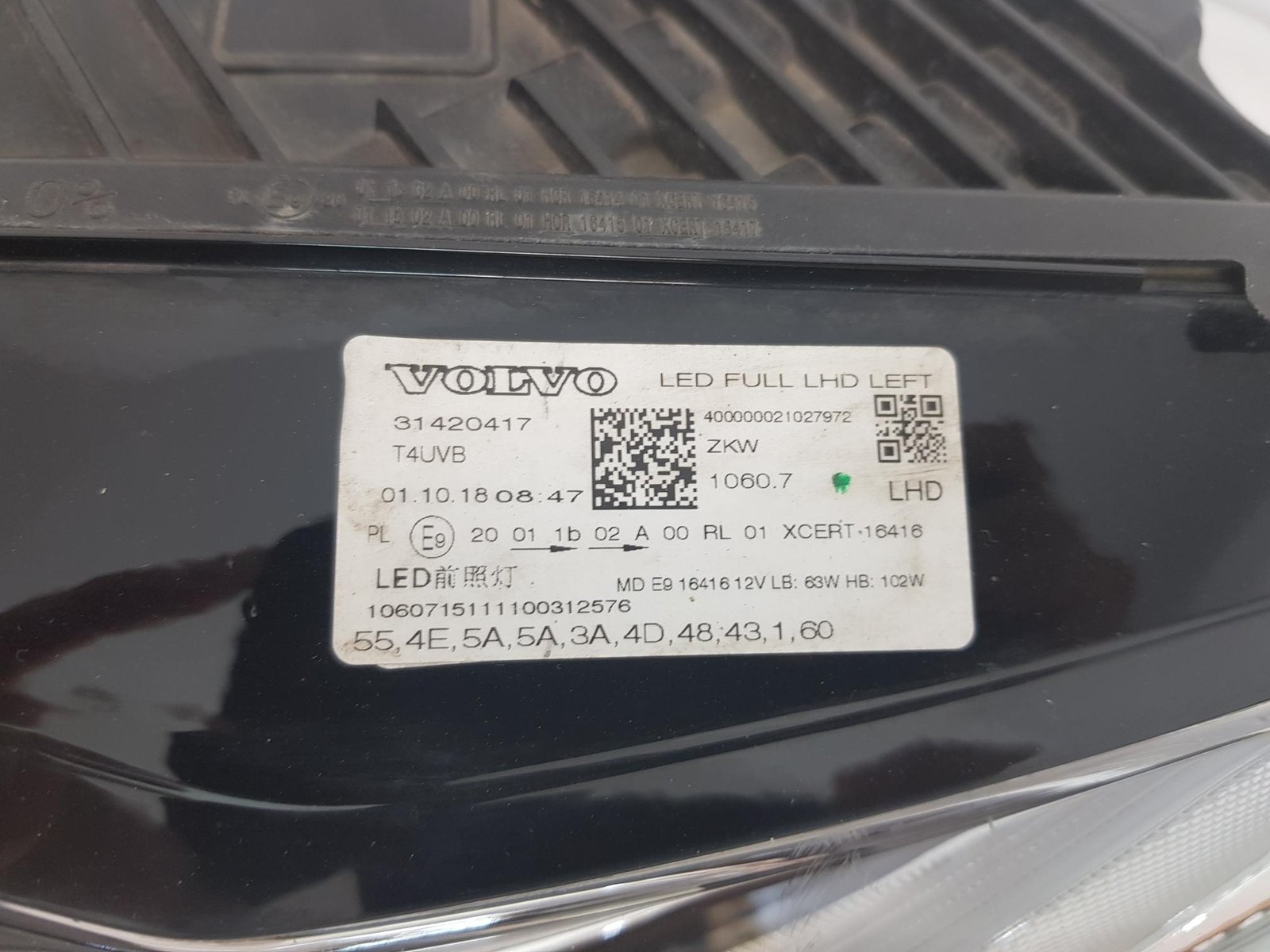 Far stanga Full Led Volvo XC60 31420417 2017 2018 2019 2020 2021 - imagine 14