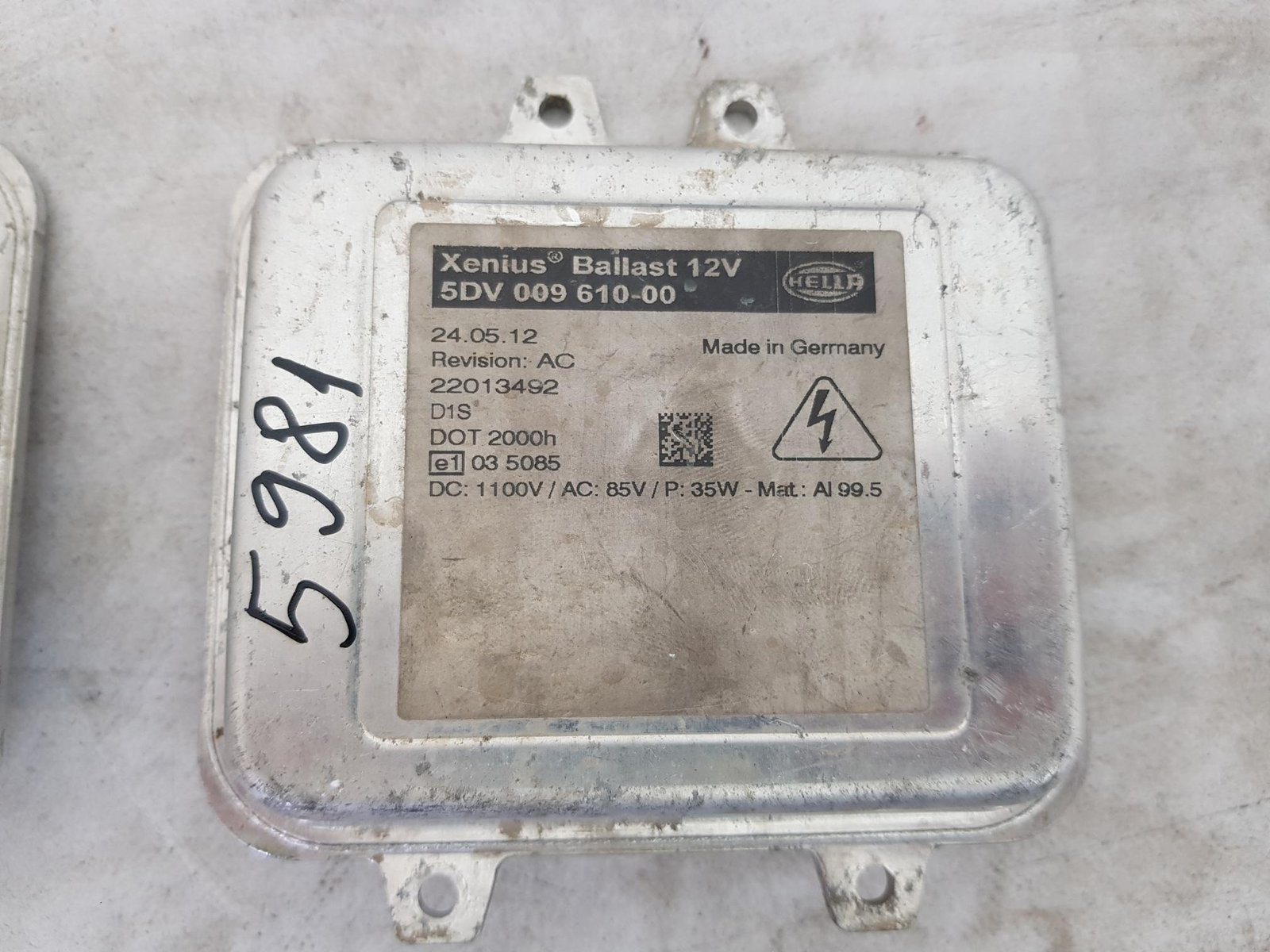 Droser modul far Xenon BMW E60 E70 Skoda Octavia 2 Insignia Astra J Qashqai 5DV009610-00 2006 2007 2008 2009 2010 2011 2012 2013 2014 - imagine 3